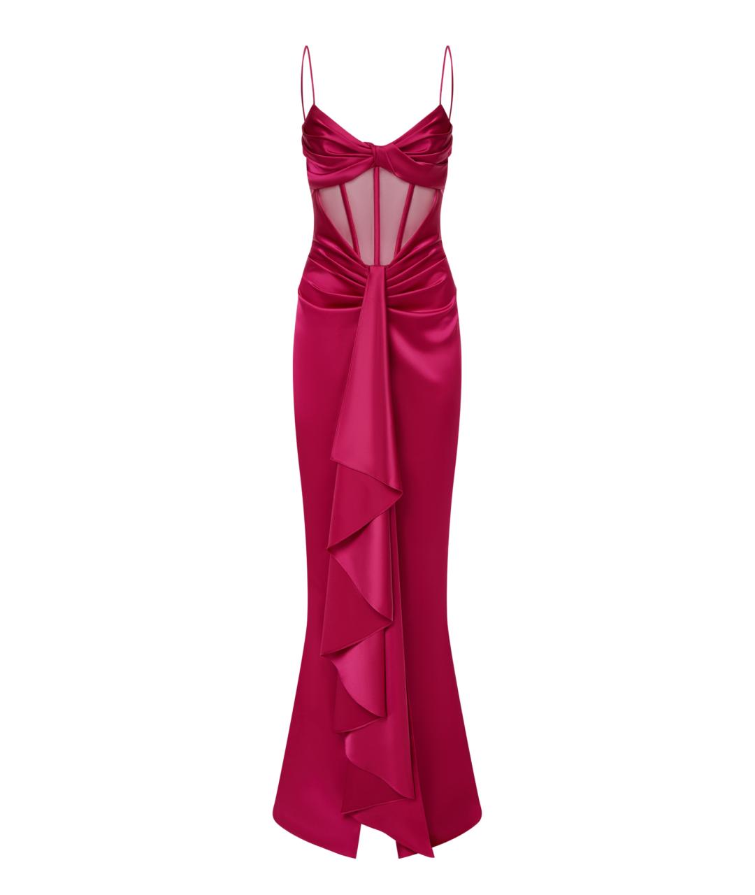 RASARIO Фуксия полиэстеровое вечернее платье, фото 1