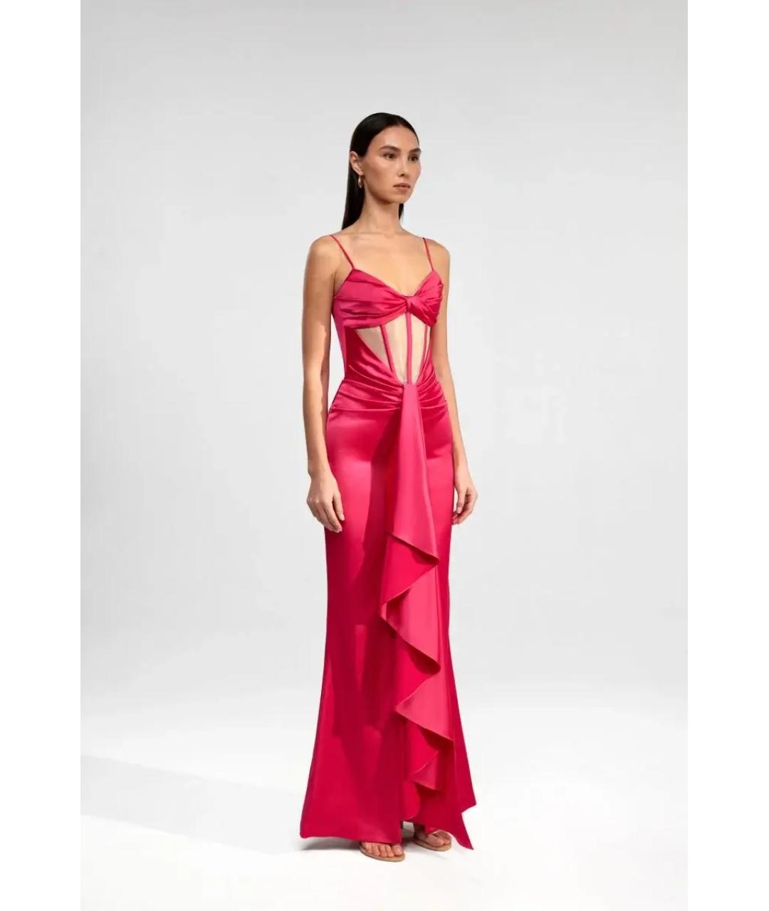 RASARIO Фуксия полиэстеровое вечернее платье, фото 3