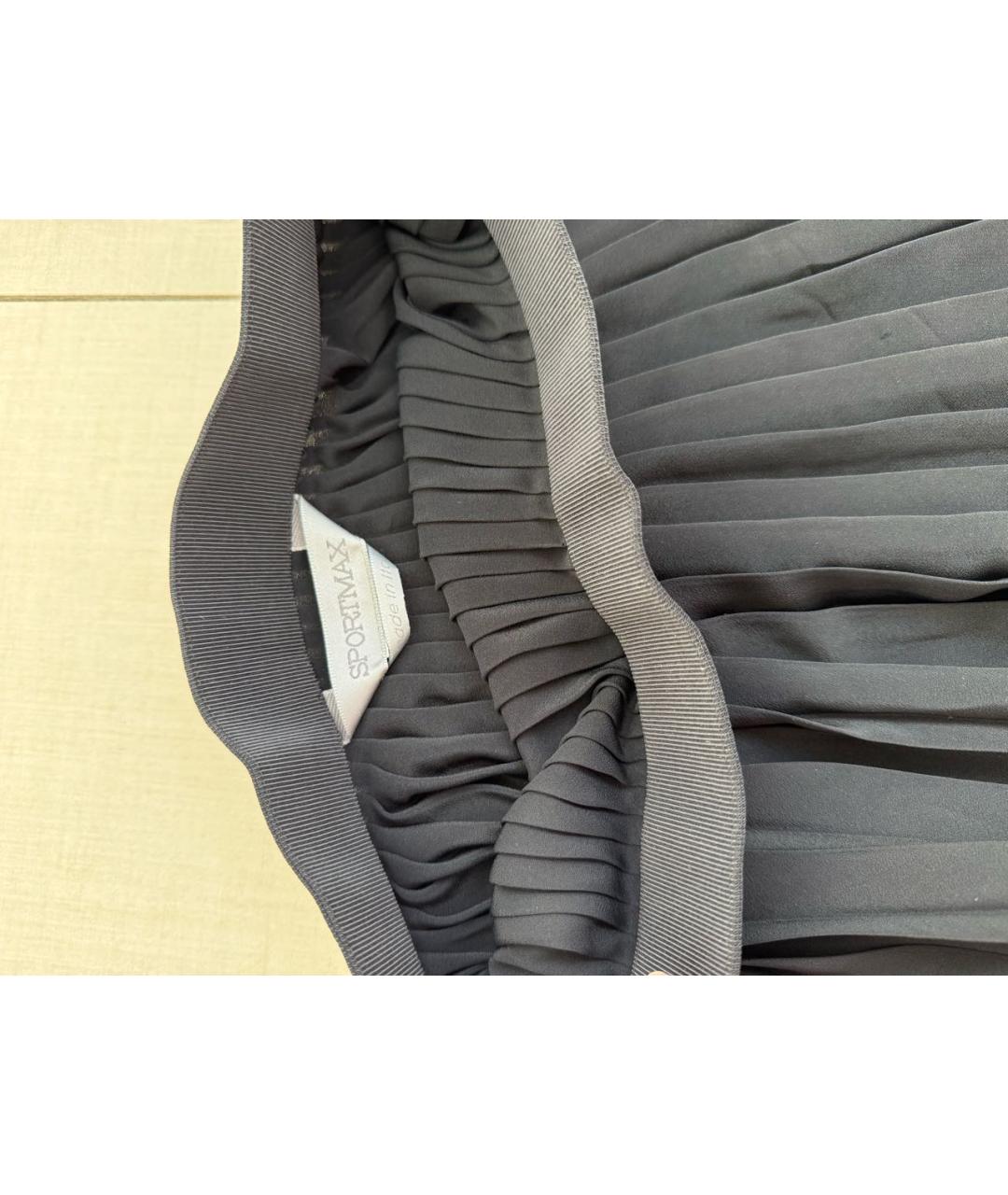 MAX MARA Черная юбка миди, фото 3