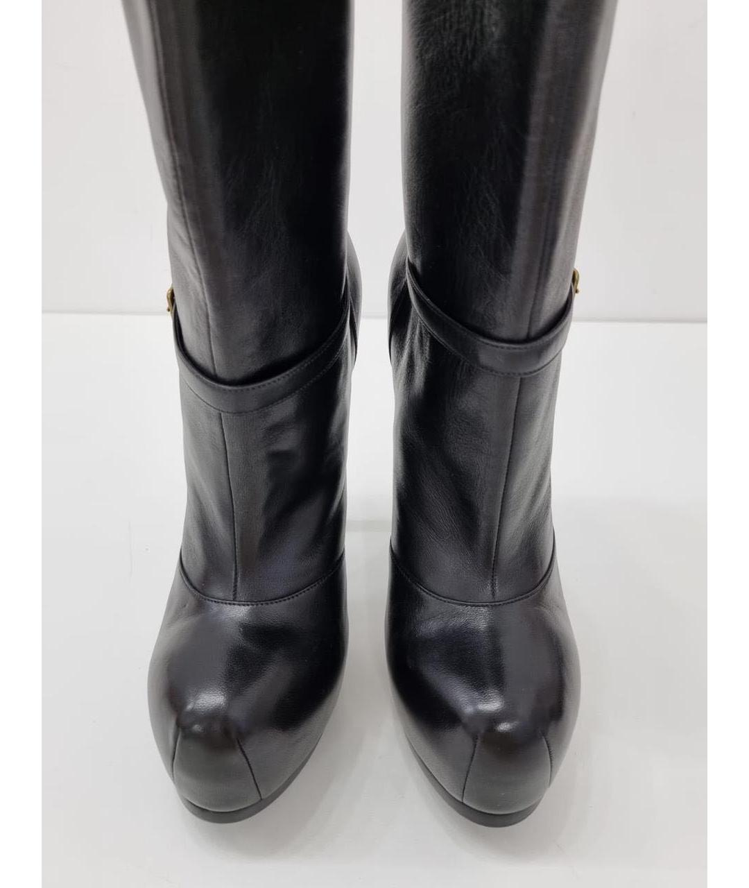 SAINT LAURENT Черные кожаные ботильоны, фото 3