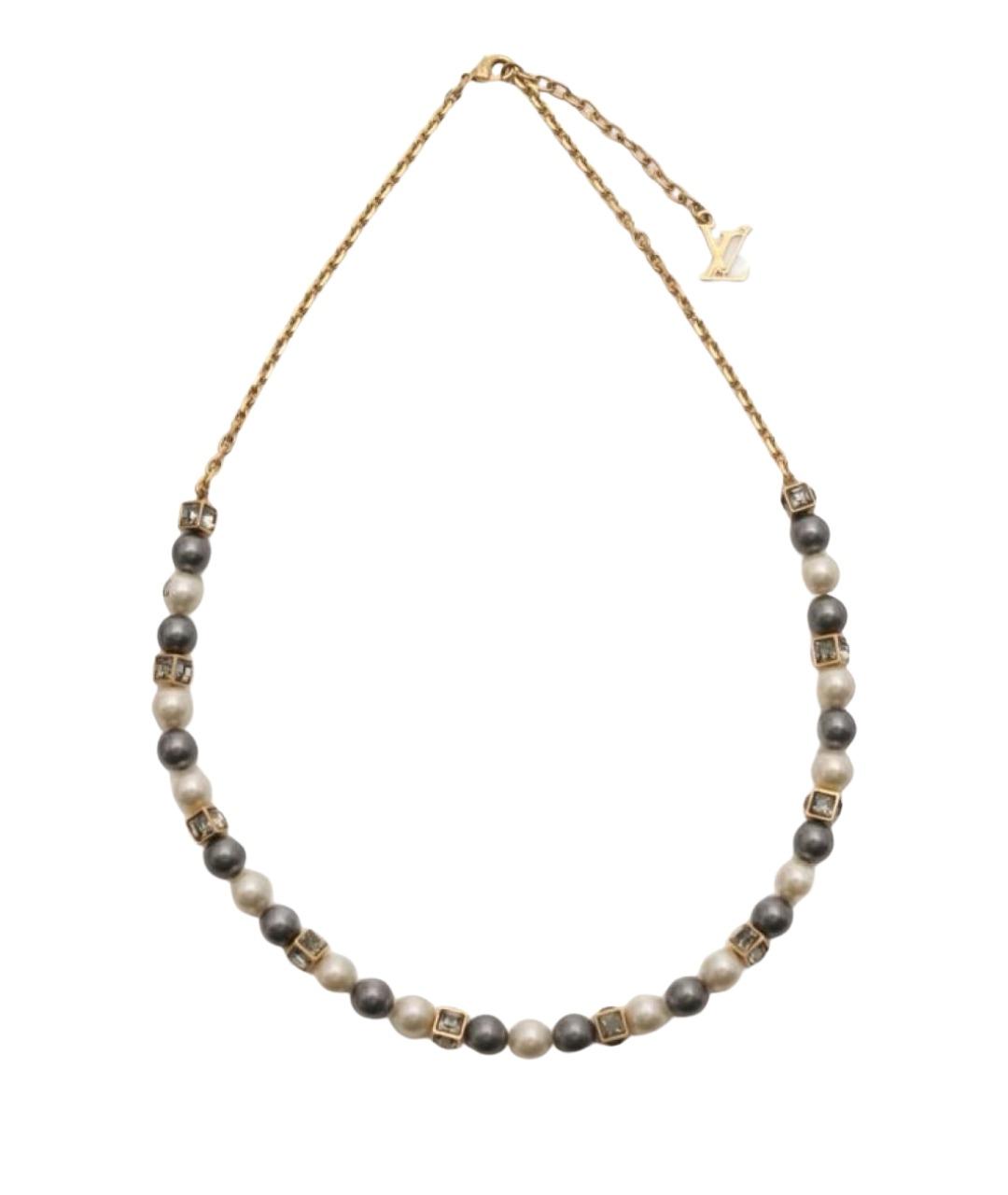 LOUIS VUITTON Золотое жемчужное колье, фото 1