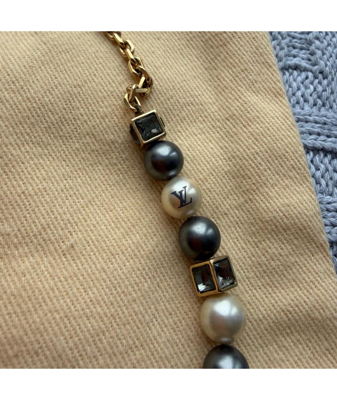 LOUIS VUITTON Золотое жемчужное колье, фото 3