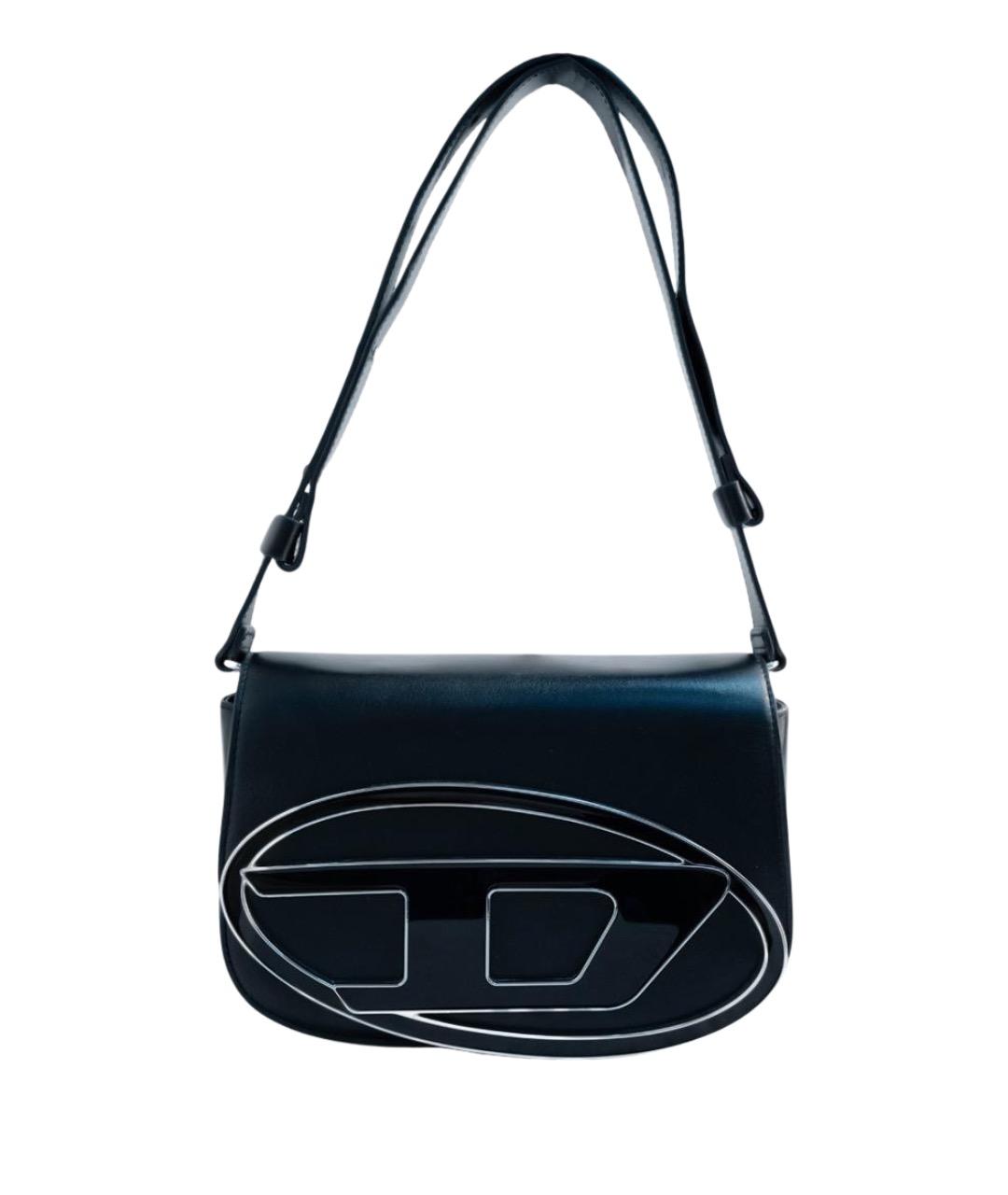 DIESEL Черная кожаная сумка через плечо, фото 1