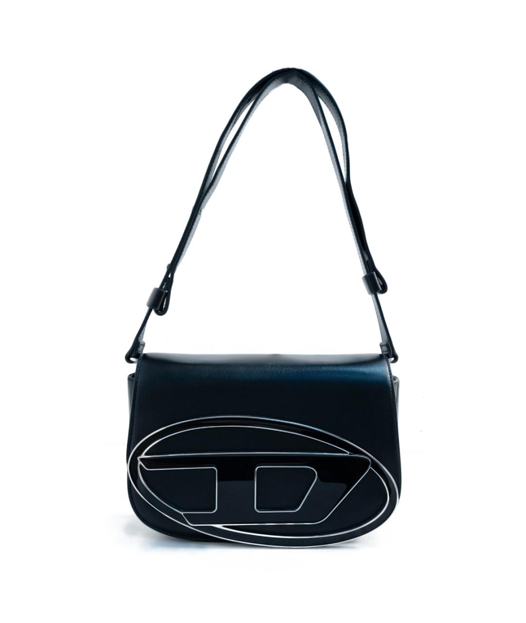 DIESEL Черная кожаная сумка через плечо, фото 6