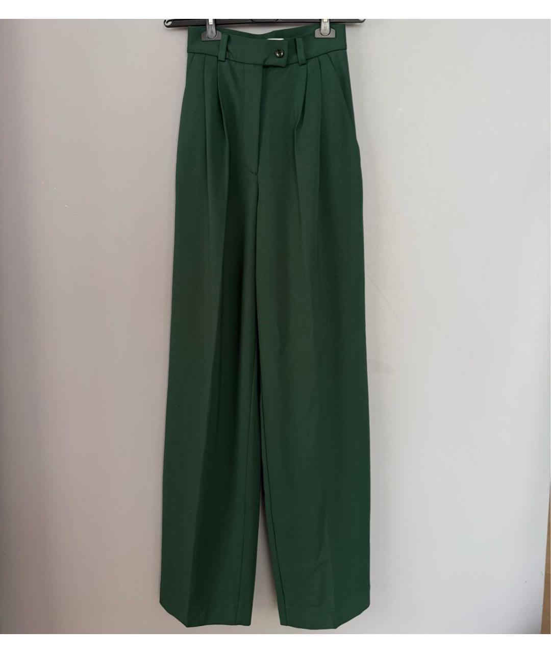 PERVERT Зеленые вискозные брюки широкие, фото 3