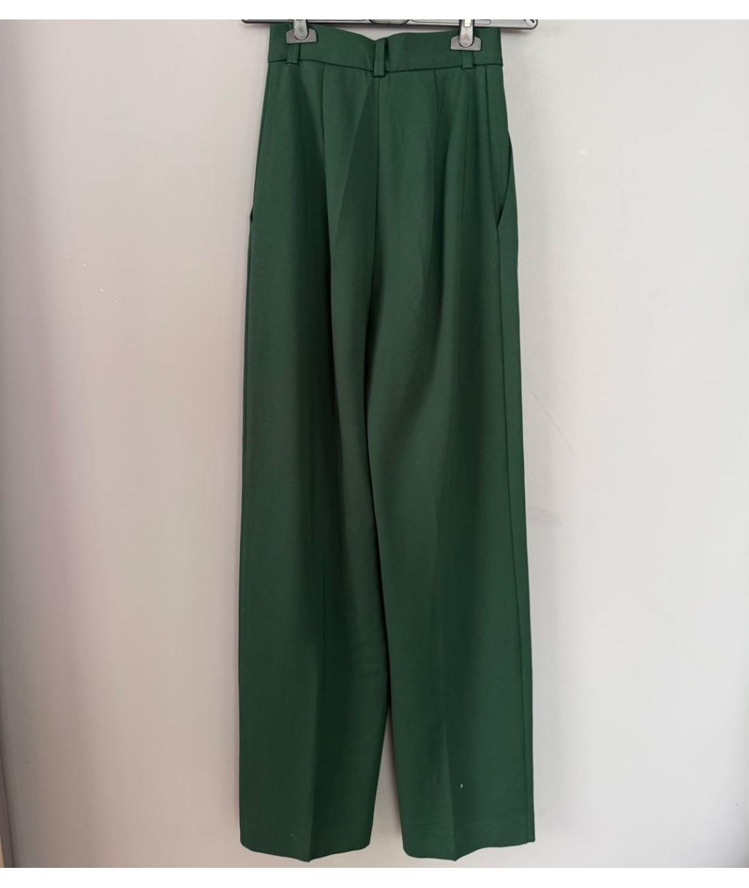 PERVERT Зеленые вискозные брюки широкие, фото 5