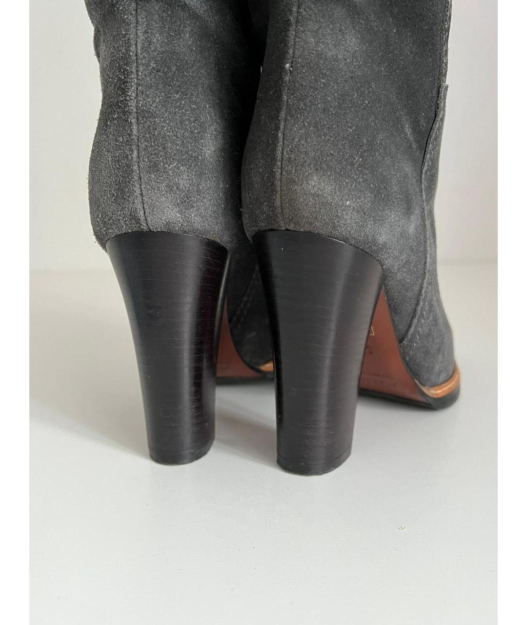 JIL SANDER Серые кожаные сапоги, фото 5