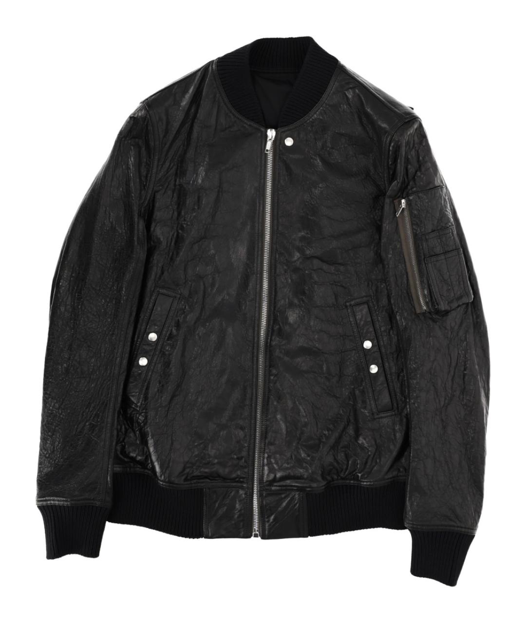 RICK OWENS Черная кожаная куртка, фото 1