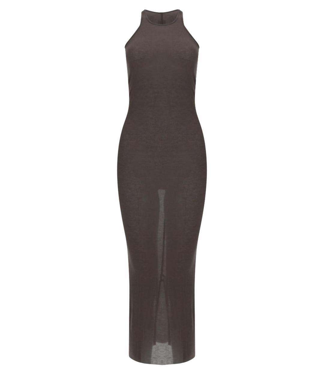 RICK OWENS Серое вискозное повседневное платье, фото 1