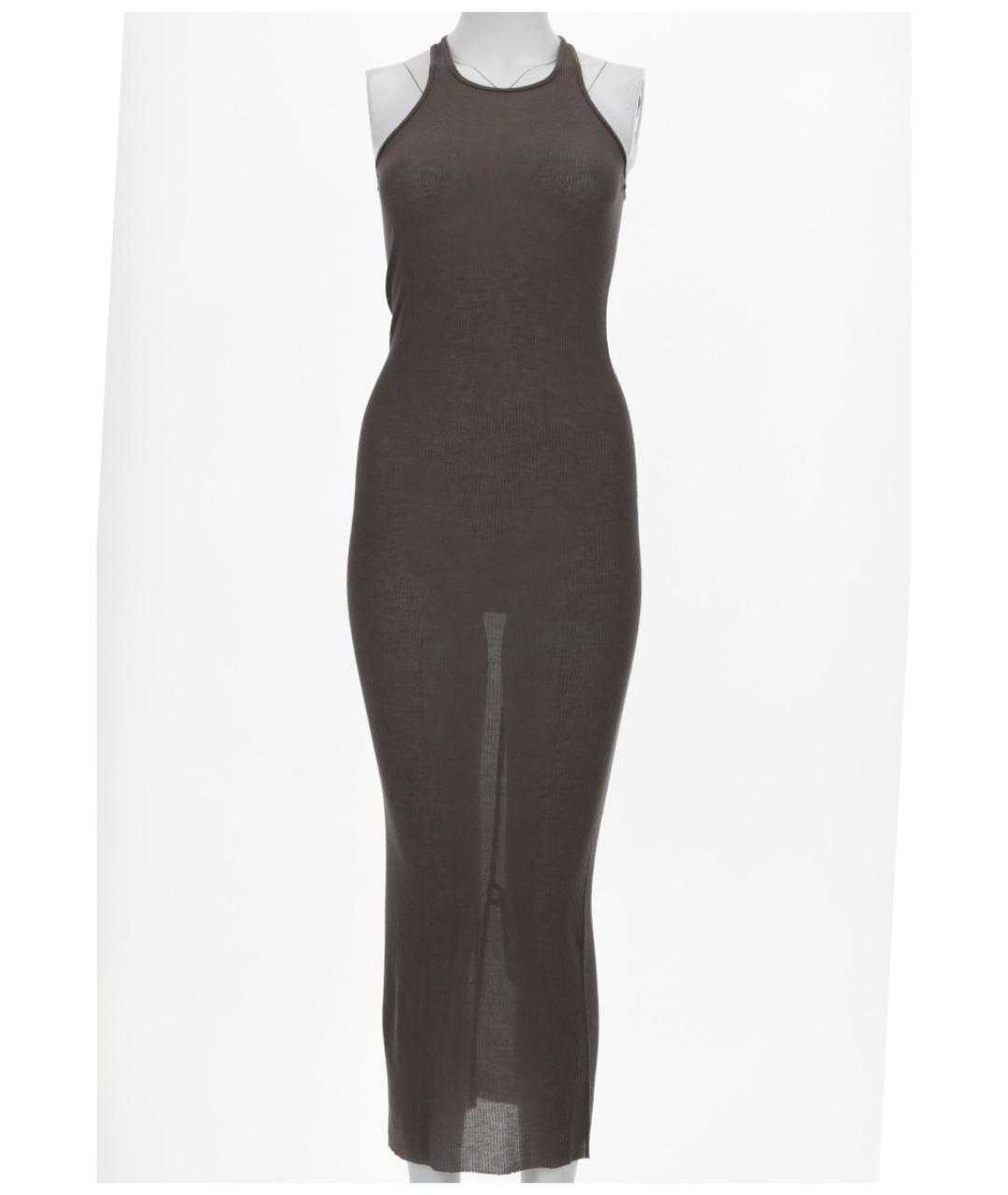 RICK OWENS Серое вискозное повседневное платье, фото 3