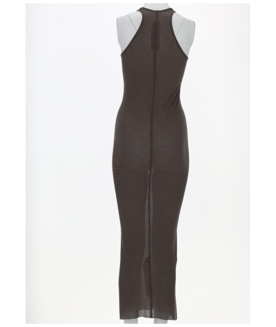 RICK OWENS Серое вискозное повседневное платье, фото 2