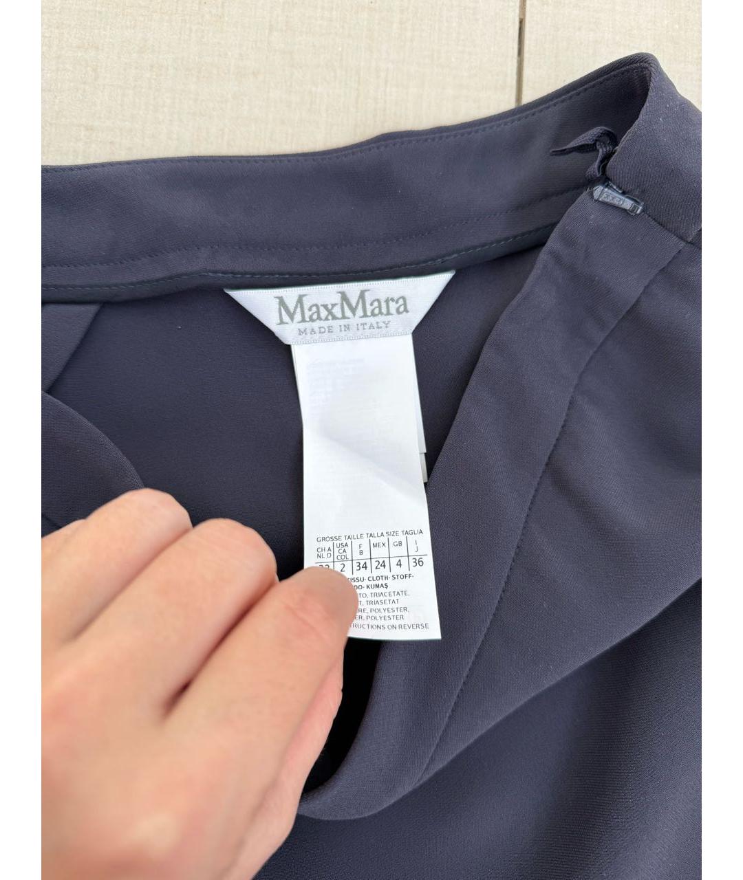 MAX MARA Антрацитовая юбка миди, фото 3