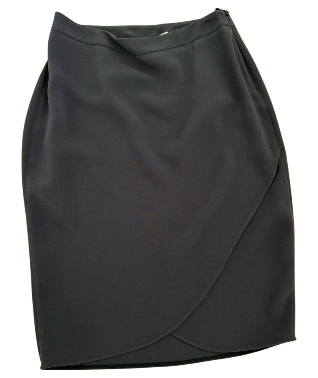 MAX MARA Антрацитовая юбка миди, фото 1