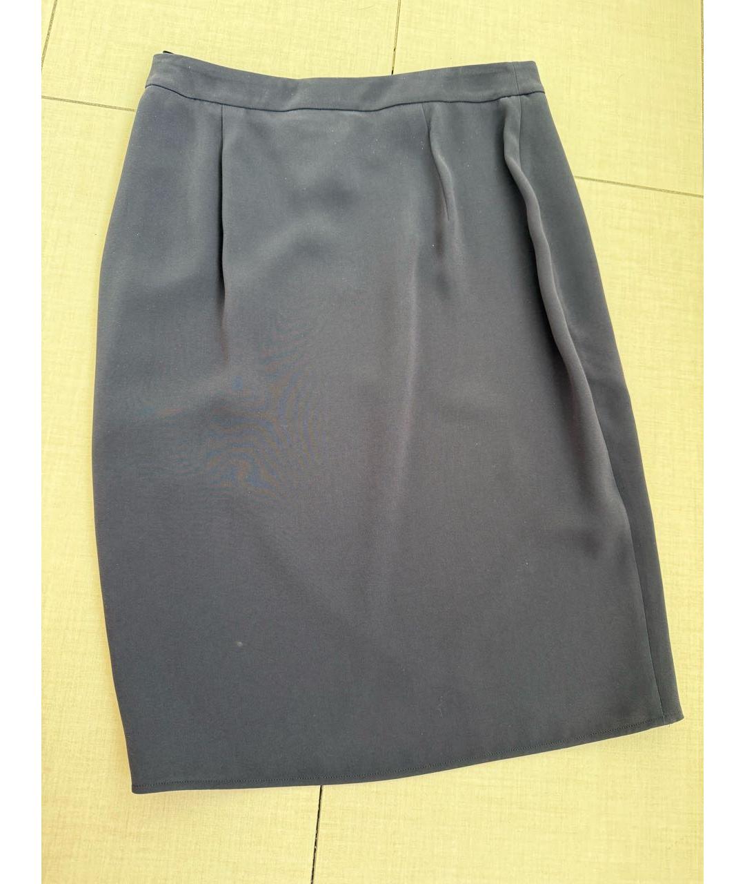 MAX MARA Антрацитовая юбка миди, фото 2