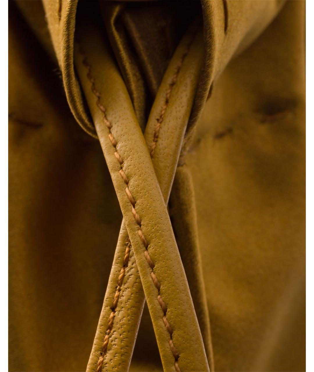 PRADA Горчичная шелковая сумка с короткими ручками, фото 3