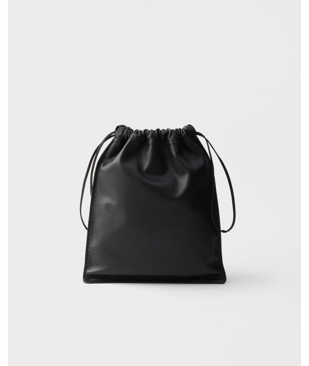 PRADA Черная кожаная сумка с короткими ручками, фото 4