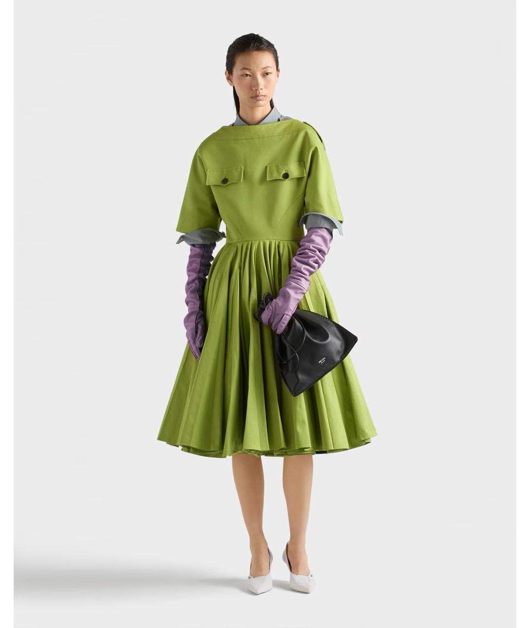 PRADA Черная кожаная сумка с короткими ручками, фото 2