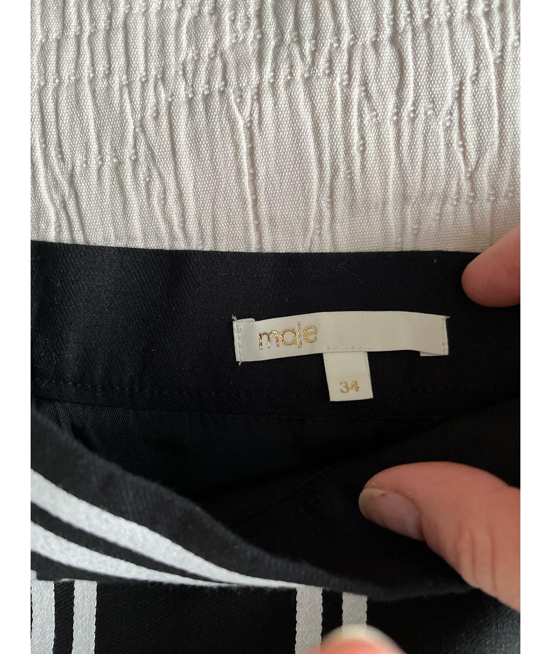 MAJE Черная вискозная юбка-шорты, фото 6