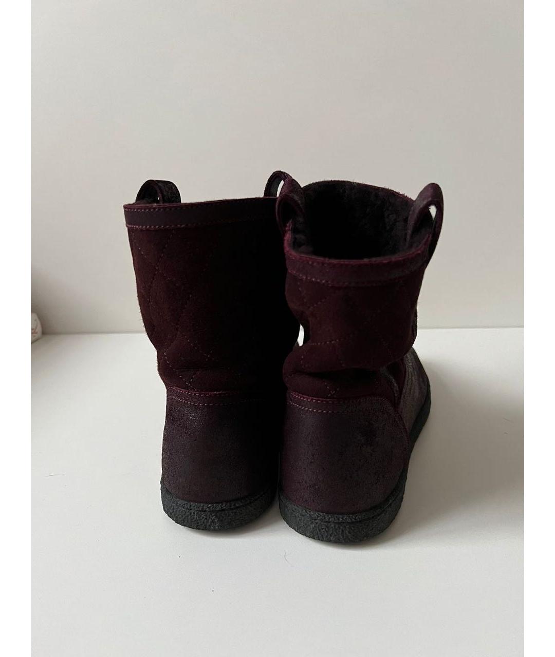 CHANEL Бордовые полусапоги, фото 2