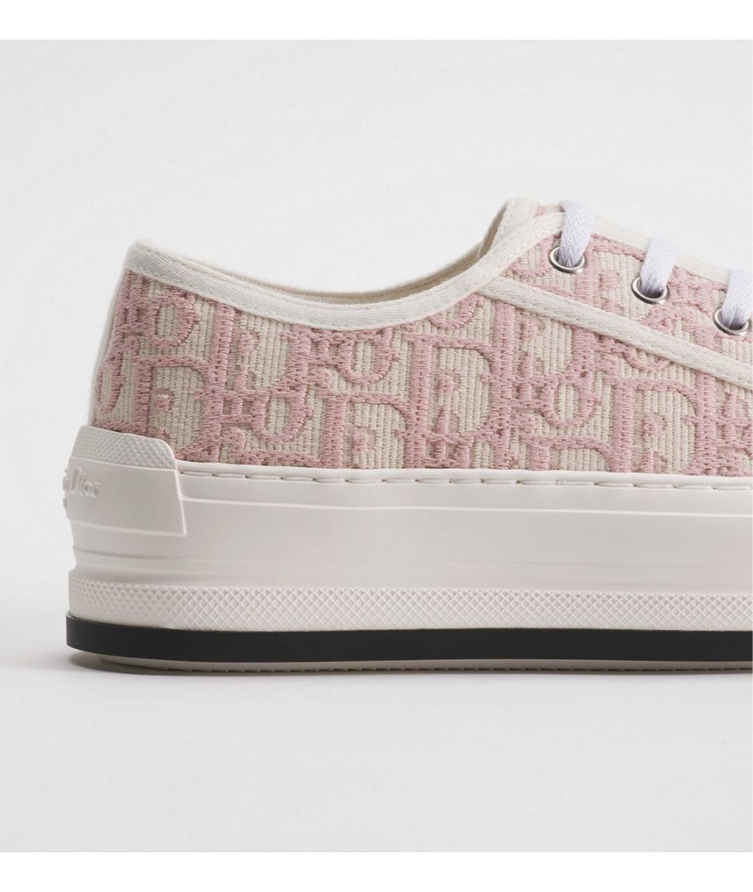 CHRISTIAN DIOR Розовые текстильные кеды, фото 4