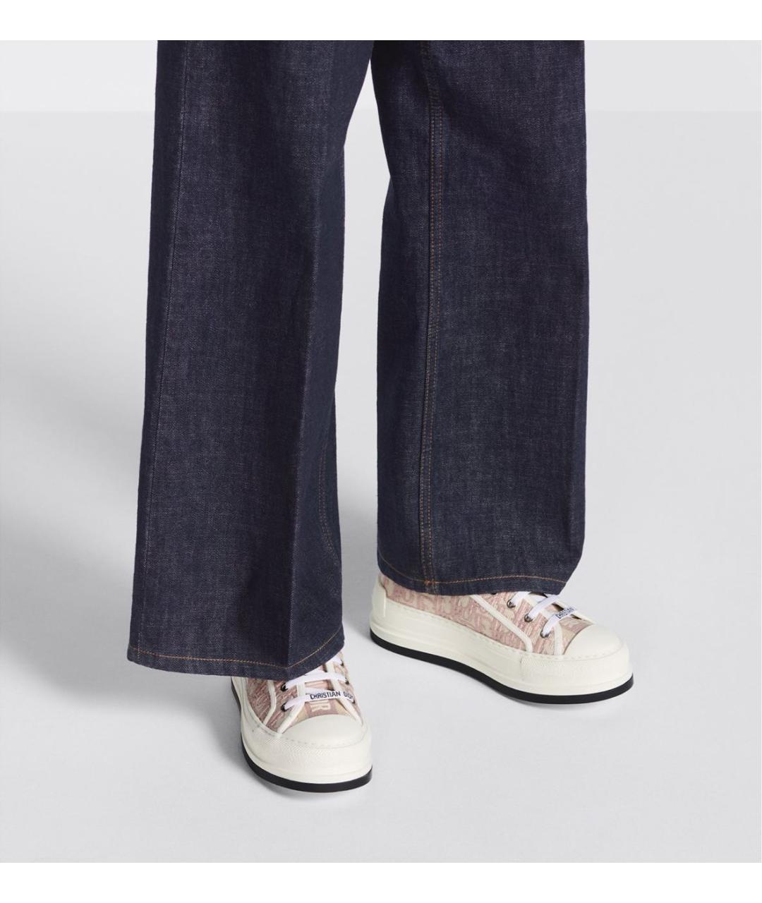 CHRISTIAN DIOR Розовые текстильные кеды, фото 2