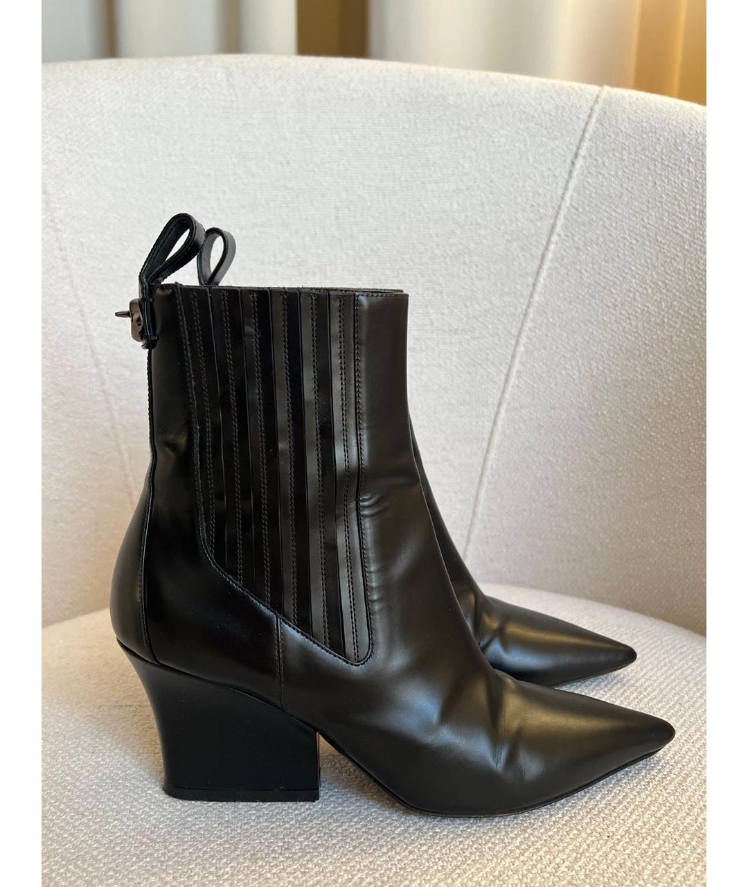 VALENTINI Черные кожаные ботильоны, фото 3