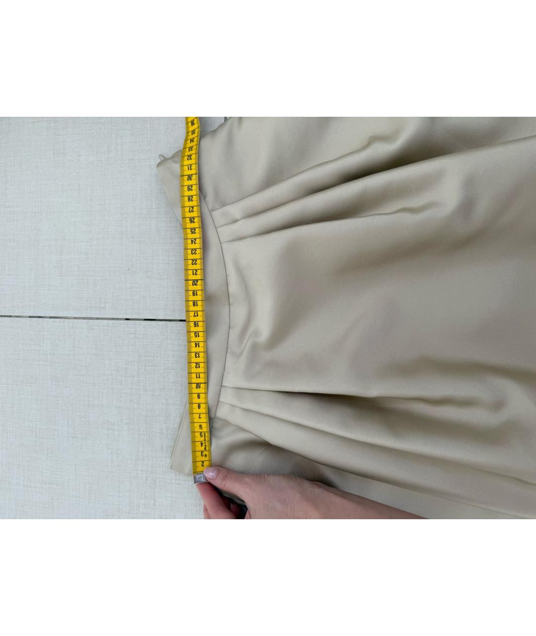 MAX MARA Золотая юбка миди, фото 6