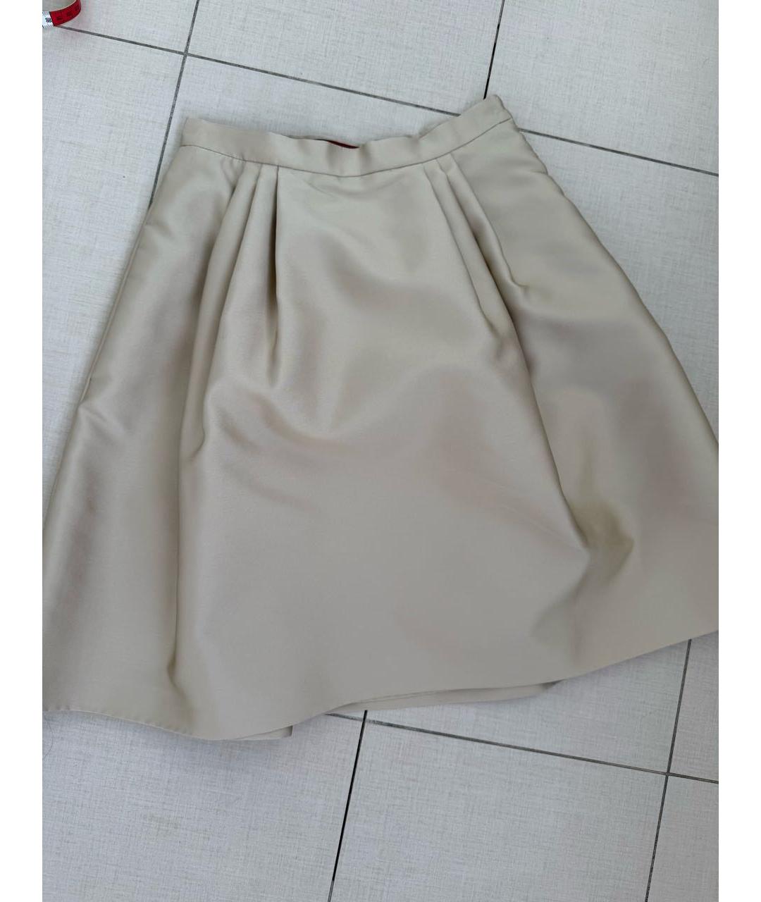 MAX MARA Золотая юбка миди, фото 8