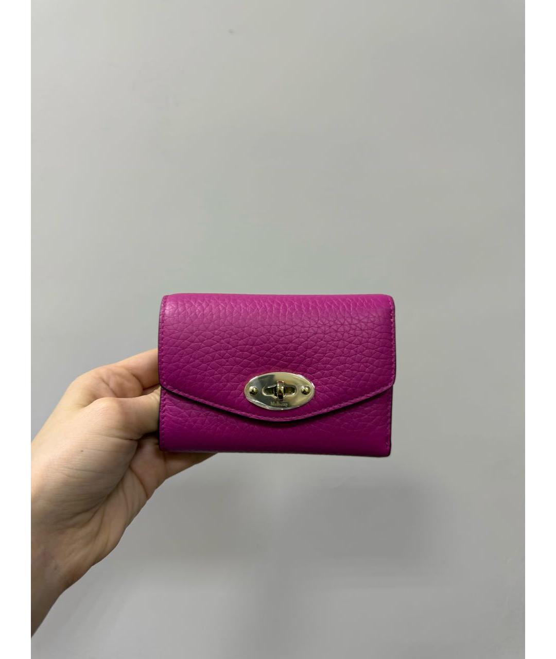 MULBERRY Фуксия кожаный кошелек, фото 5