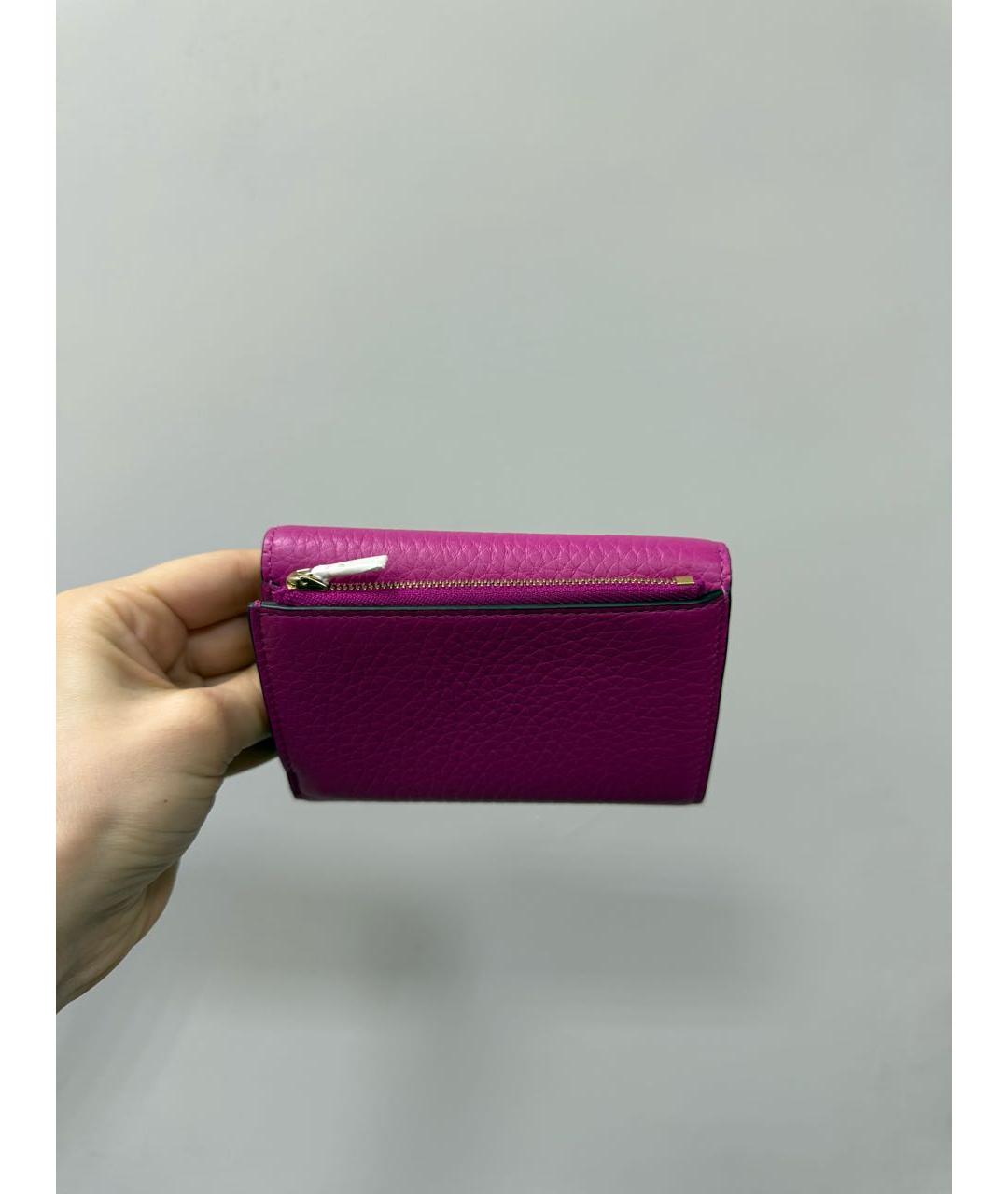 MULBERRY Фуксия кожаный кошелек, фото 3