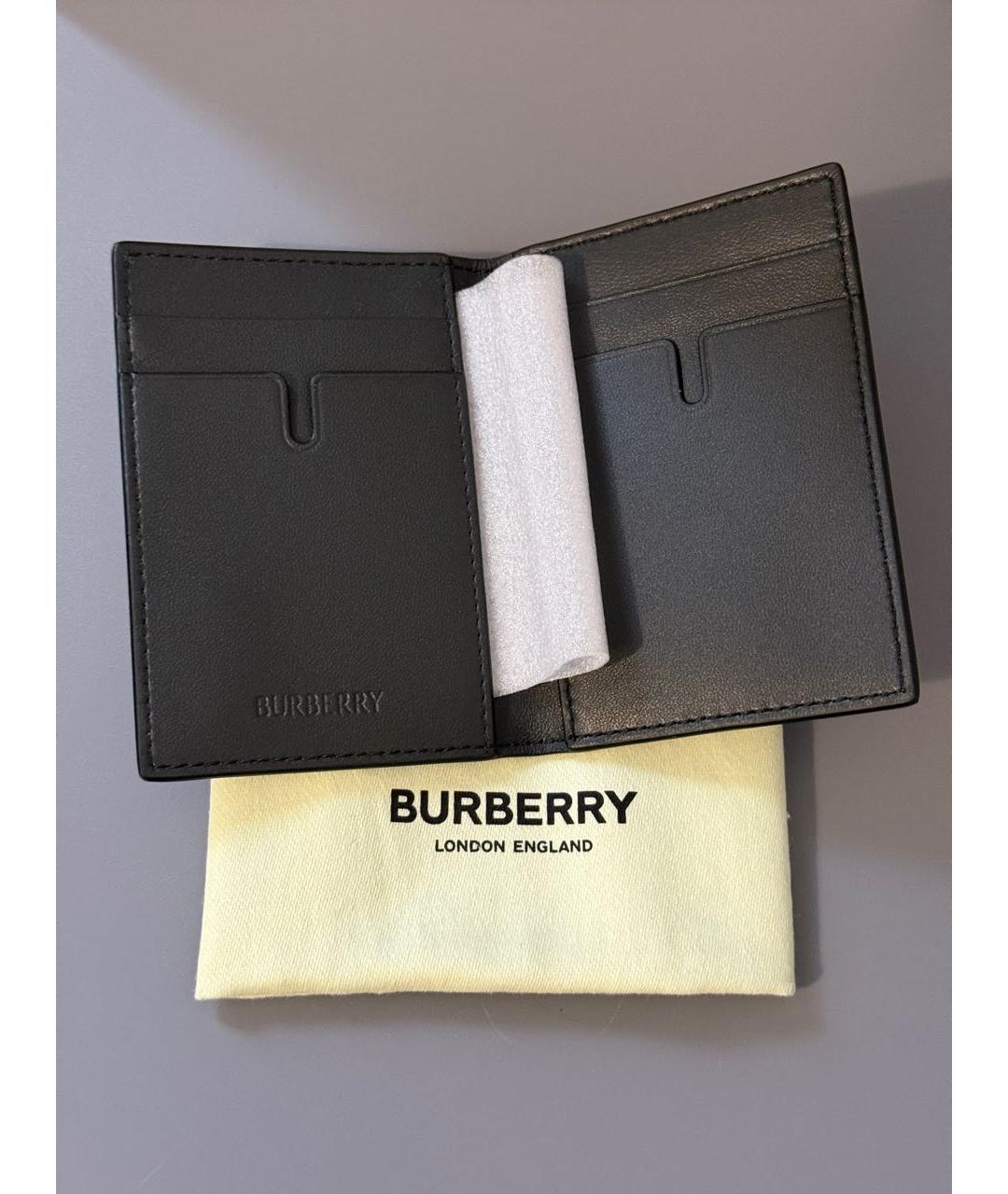 BURBERRY Коричневый кожаный кардхолдер, фото 4