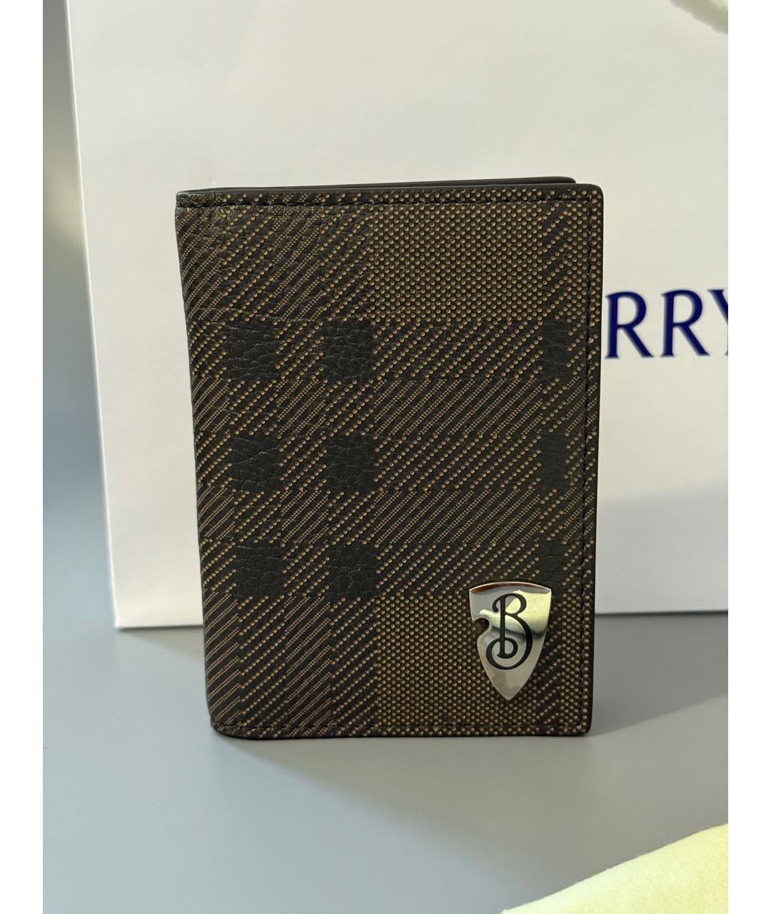 BURBERRY Коричневый кожаный кардхолдер, фото 7