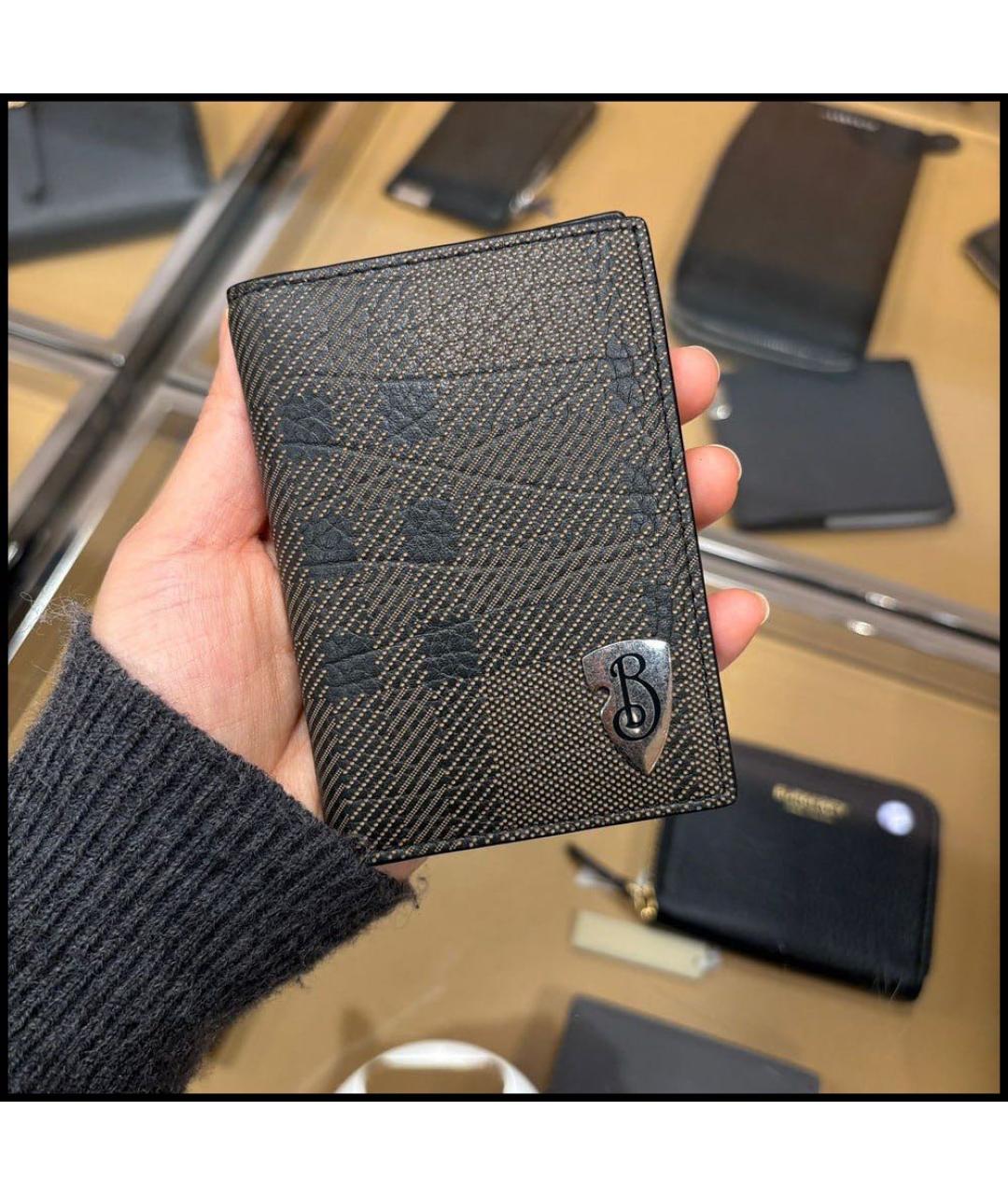 BURBERRY Коричневый кожаный кардхолдер, фото 3