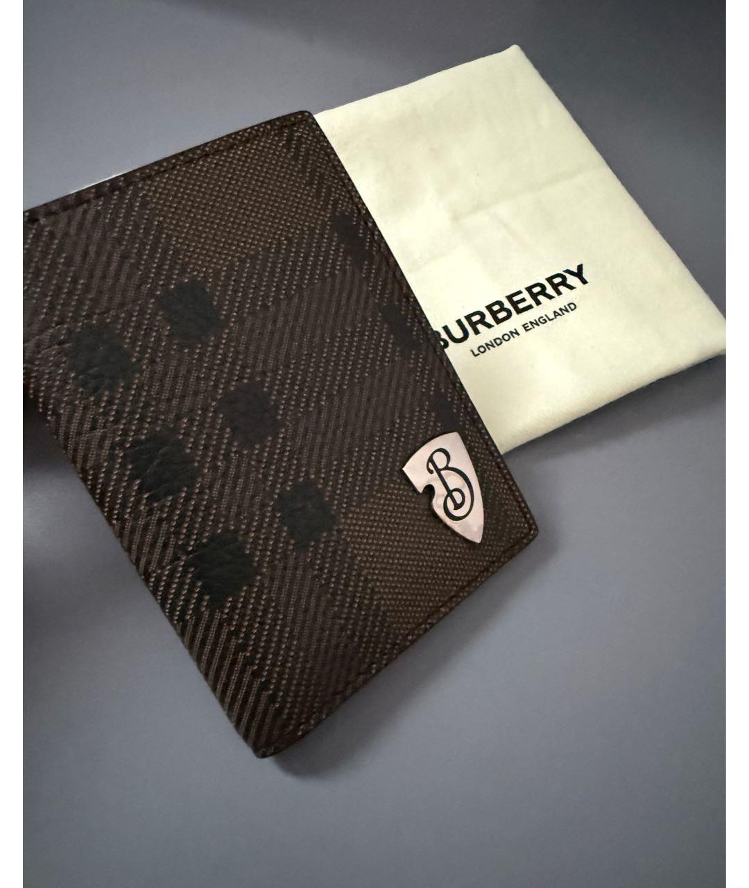 BURBERRY Коричневый кожаный кардхолдер, фото 6