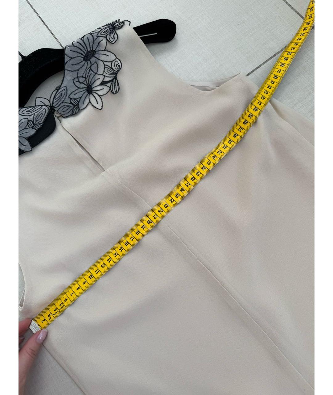 MAX MARA Бежевая шифоновая блузы, фото 5