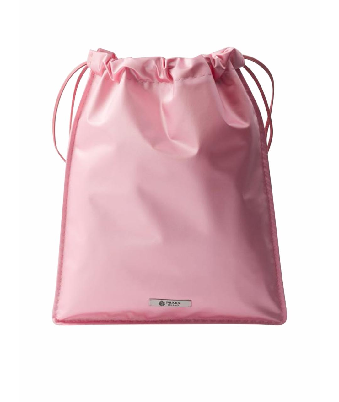 PRADA Розовая шелковая сумка с короткими ручками, фото 5