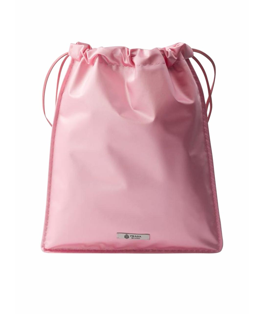 PRADA Розовая шелковая сумка с короткими ручками, фото 1