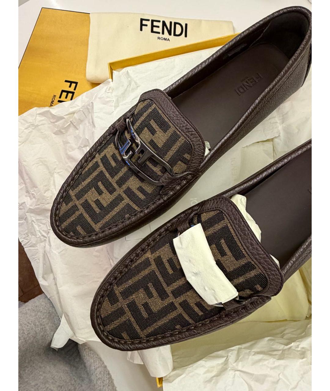 FENDI Коричневые лоферы, фото 2