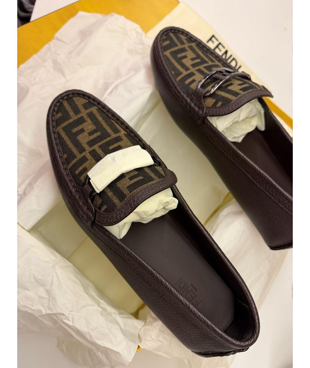 FENDI Коричневые лоферы, фото 6