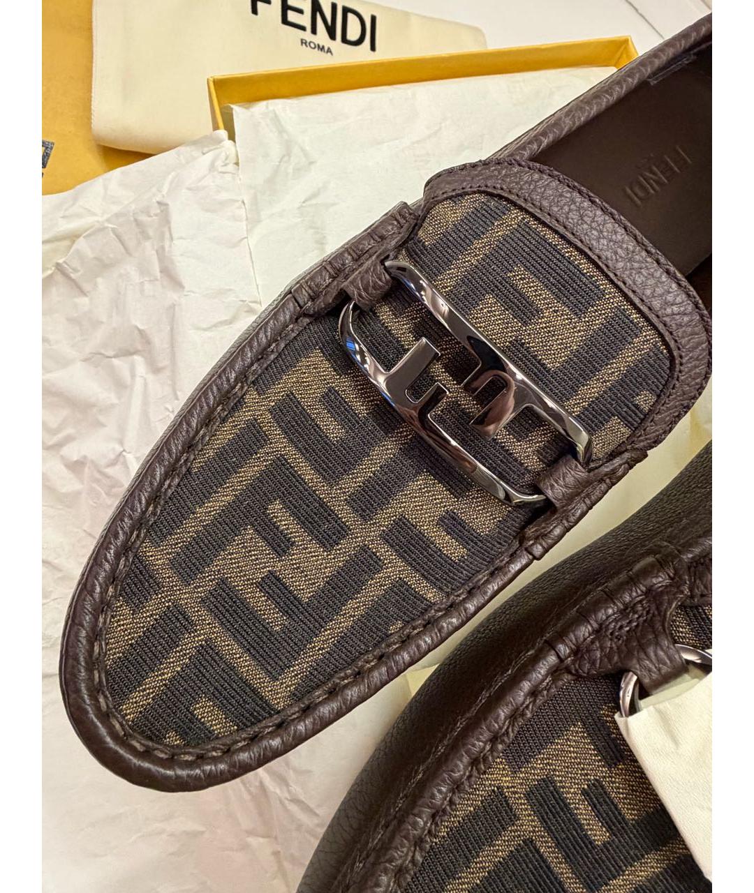 FENDI Коричневые лоферы, фото 3