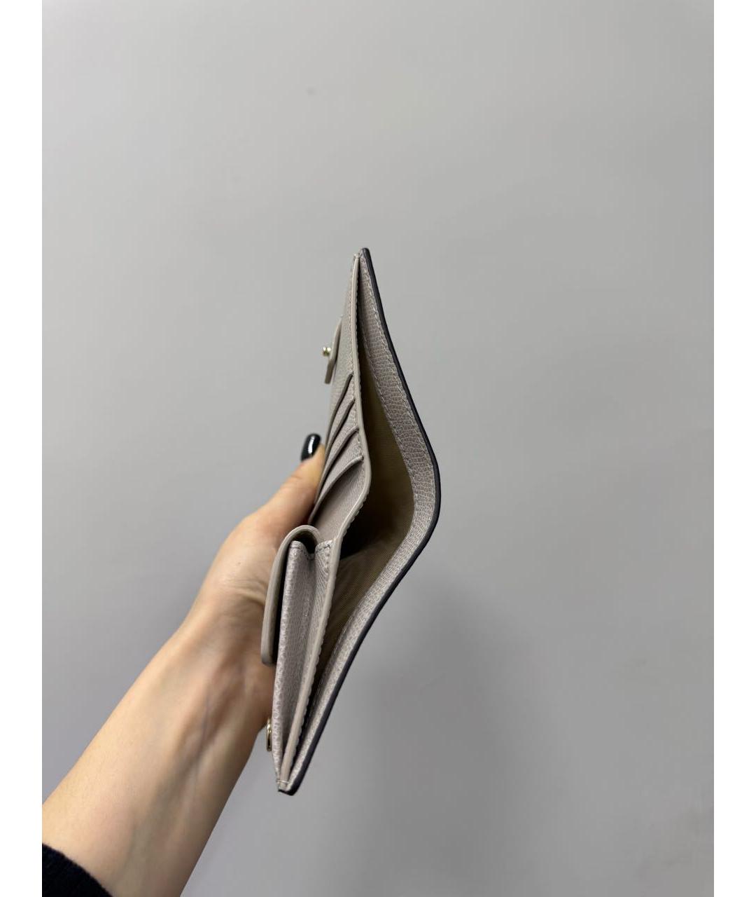 FURLA Серый кожаный кошелек, фото 4