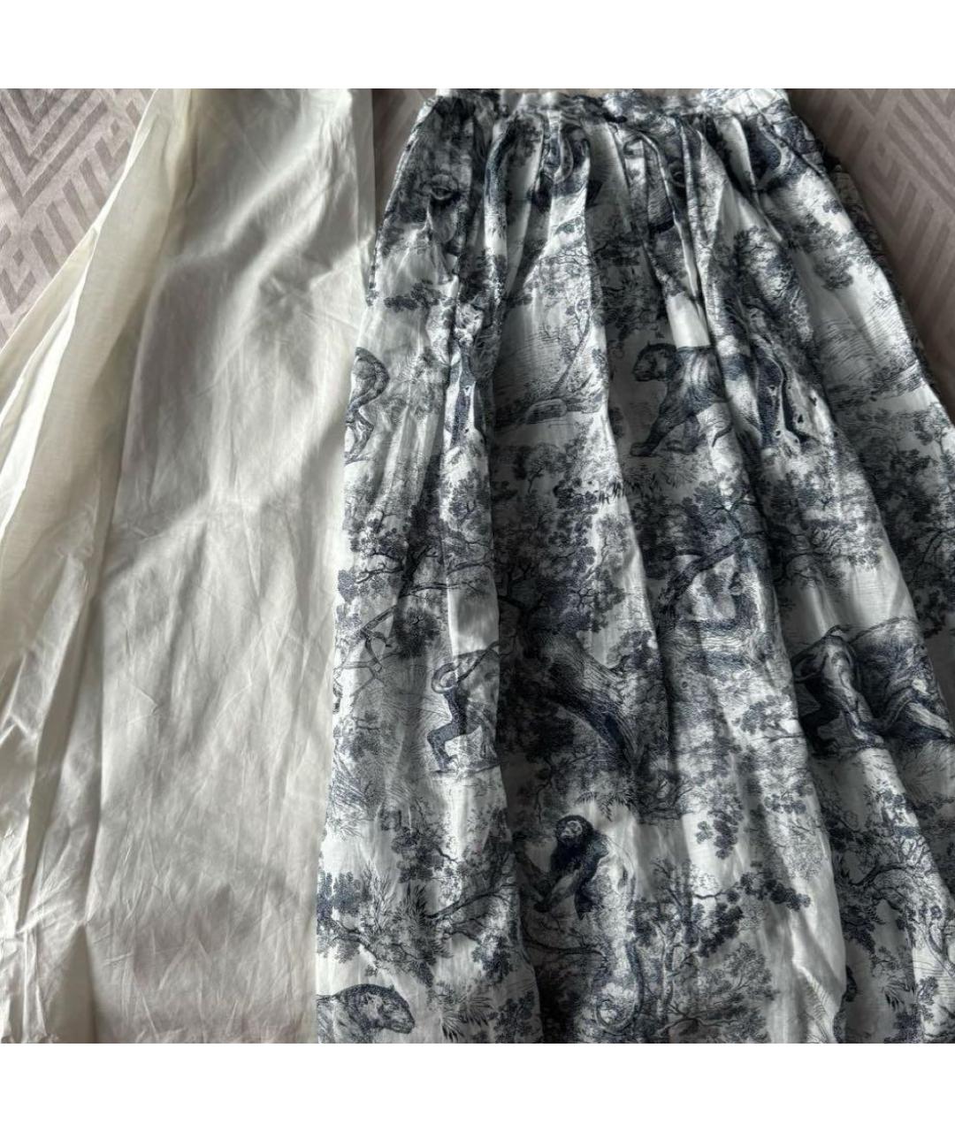 CHRISTIAN DIOR Голубая юбка макси, фото 4