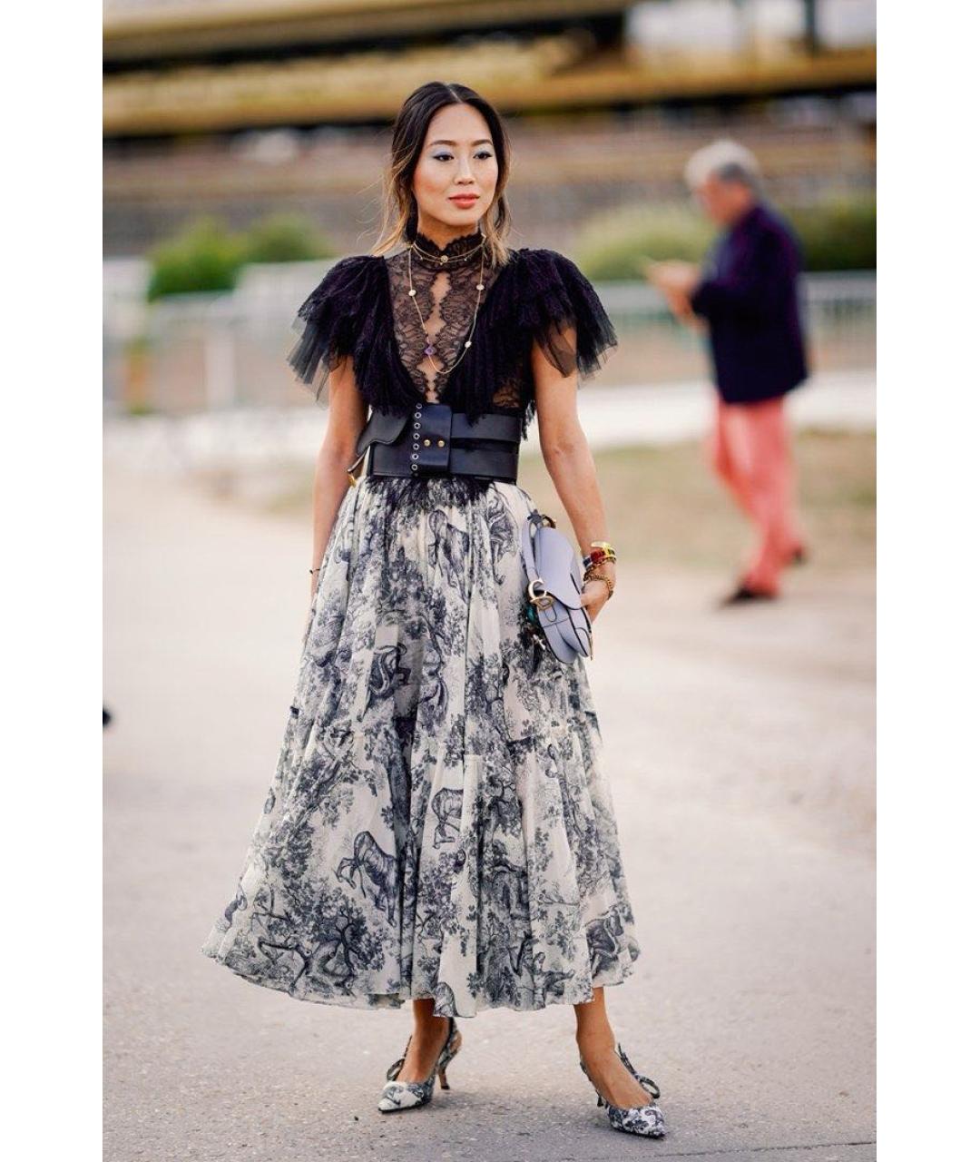 CHRISTIAN DIOR Голубая юбка макси, фото 8