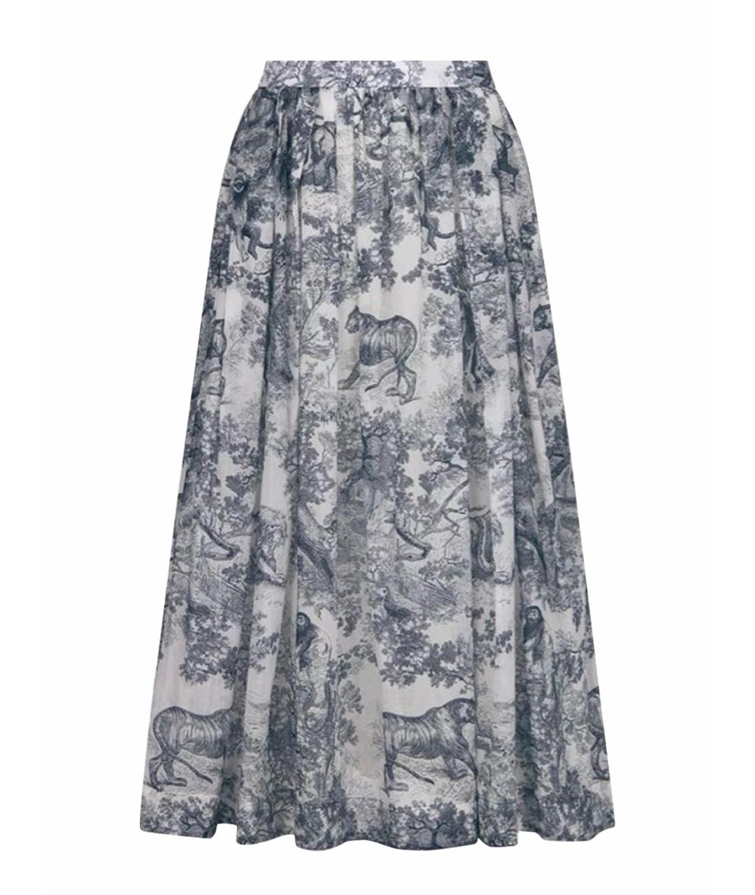 CHRISTIAN DIOR Голубая юбка макси, фото 1