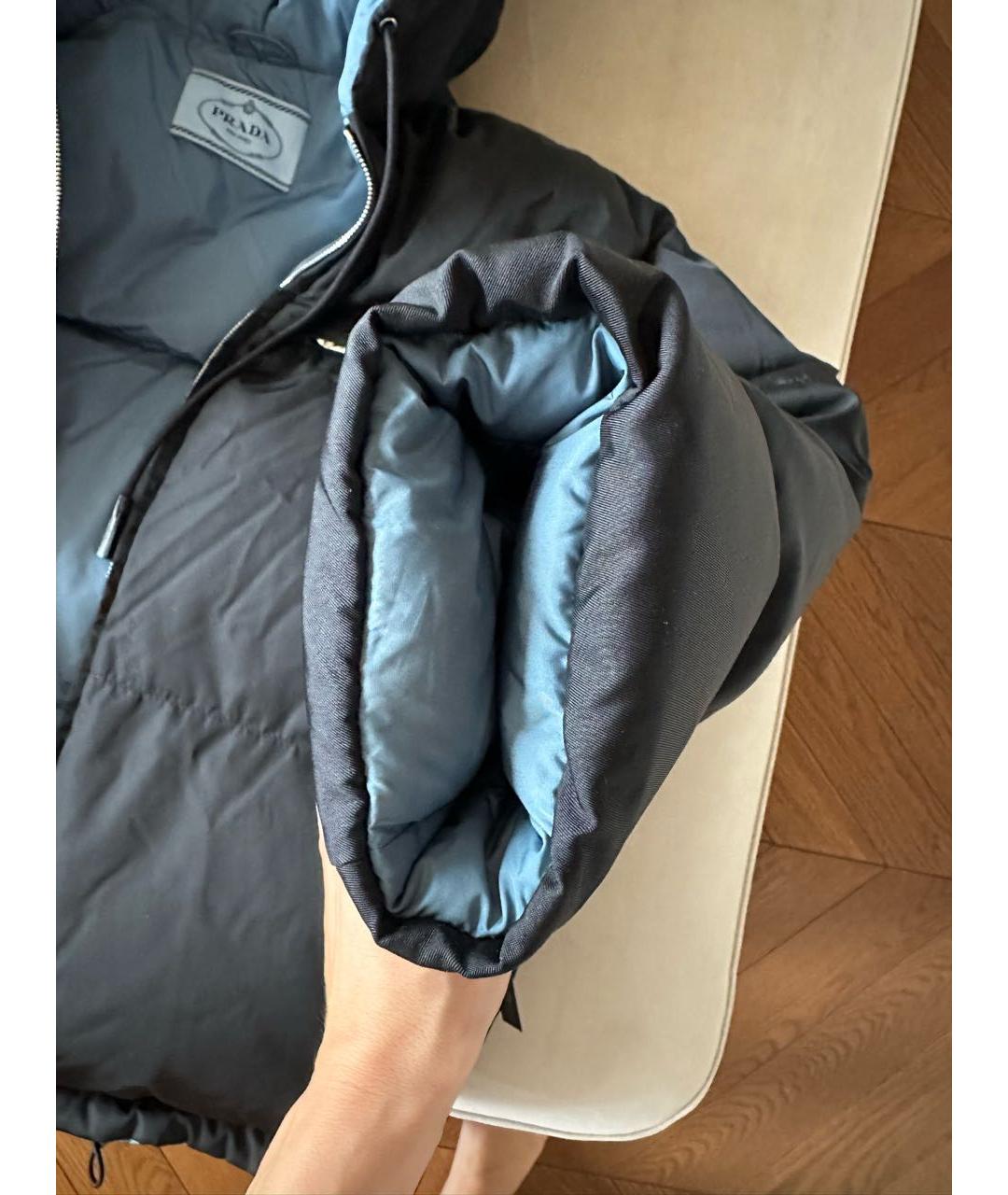 PRADA Черный полиамидовый пуховик, фото 8