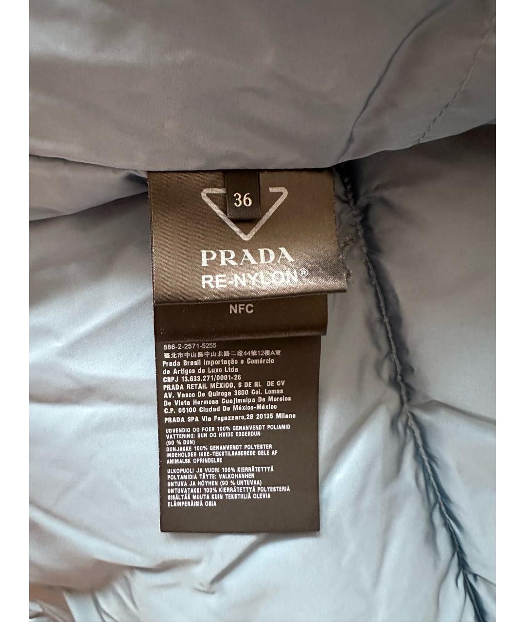 PRADA Черный полиамидовый пуховик, фото 4