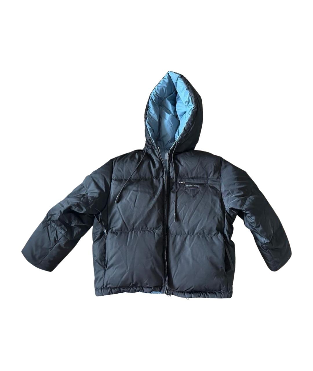 PRADA Черный полиамидовый пуховик, фото 1