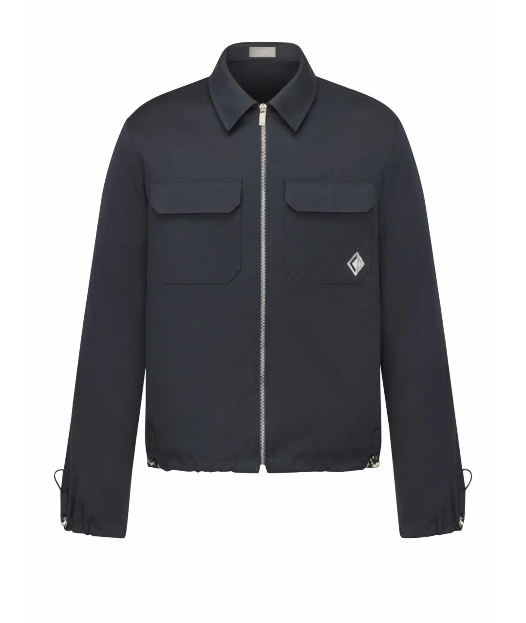 CHRISTIAN DIOR Темно-синяя хлопковая куртка, фото 1