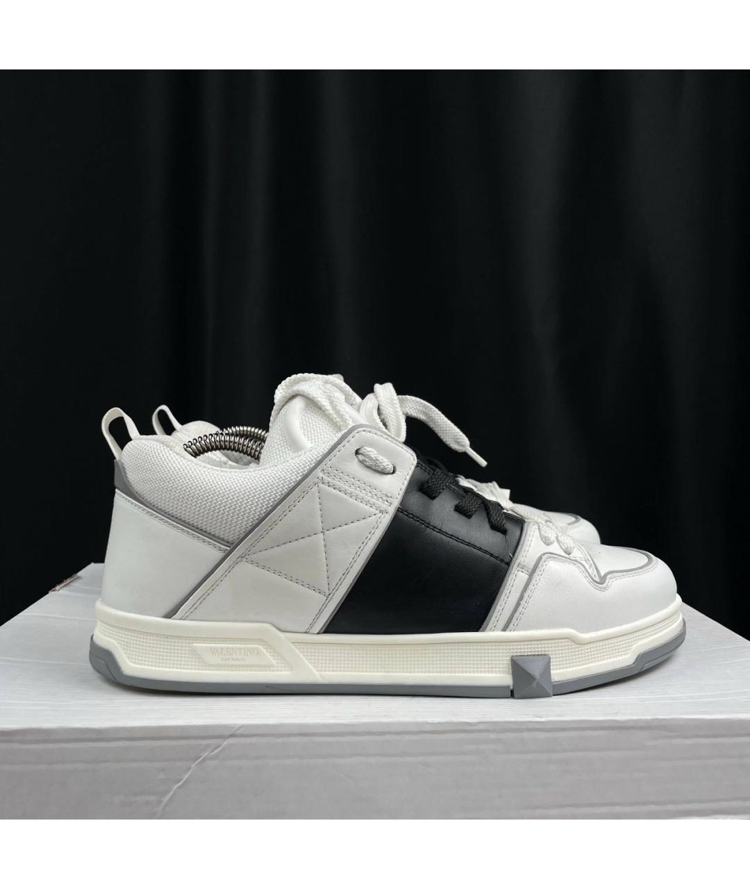 VALENTINO Белые кожаные низкие кроссовки / кеды, фото 6