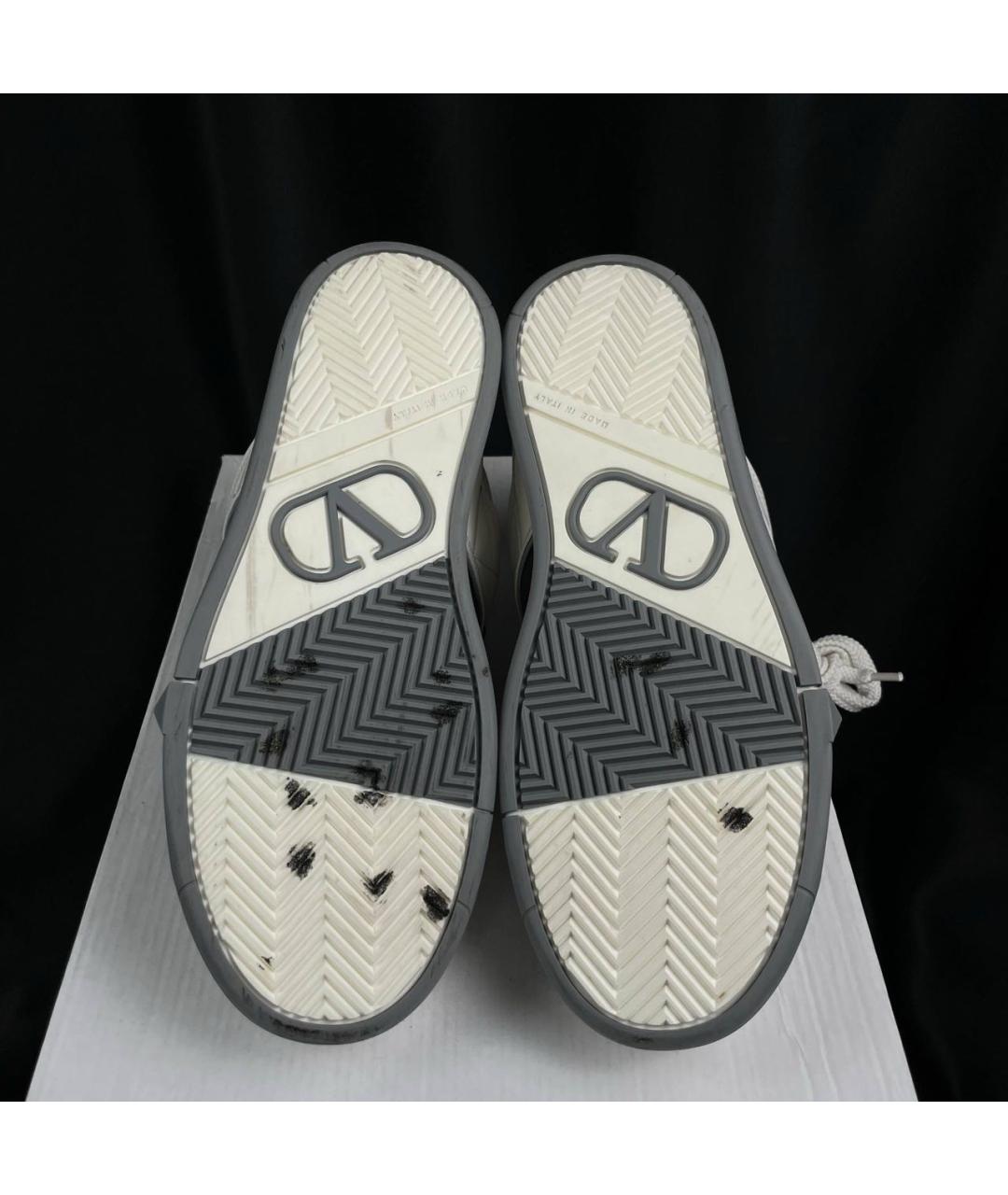 VALENTINO Белые кожаные низкие кроссовки / кеды, фото 5